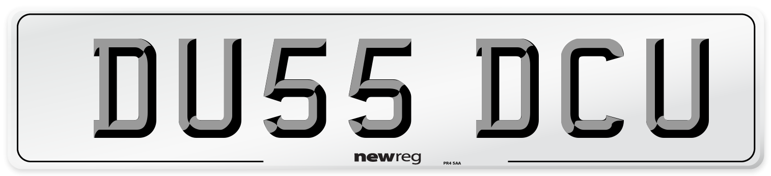 DU55 DCU Number Plate from New Reg